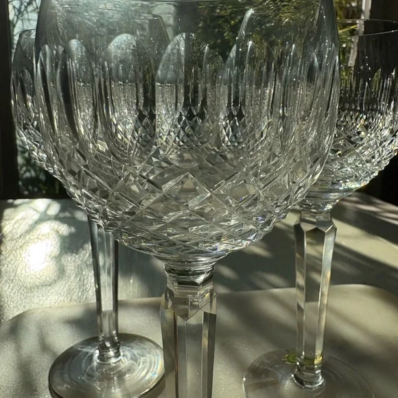 Elegant Waterford Colleen Crystal Goblets/Wine Glass Set of 4